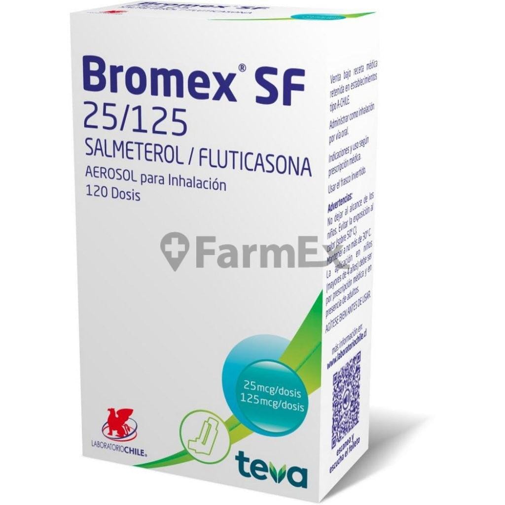 Bromex SF inhalador 25 mcg - 125 mcg / dosis x 120 dosis susc-1 de 2 meses Farmex-Suscripciones-Persistente